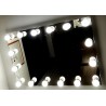 90x70 cm - Lustro do makijażu typu Hollywood z oświetleniem LED - bez ramy