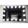 80x70 cm - Lustro do makijażu typu Hollywood z oświetleniem LED - bez ramy