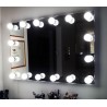 100x80 cm - Lustro do makijażu typu Hollywood z oświetleniem LED - bez ramy